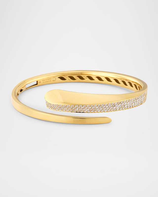 18K Yellow Gold Crivelli Diamond Bangle Bracelet